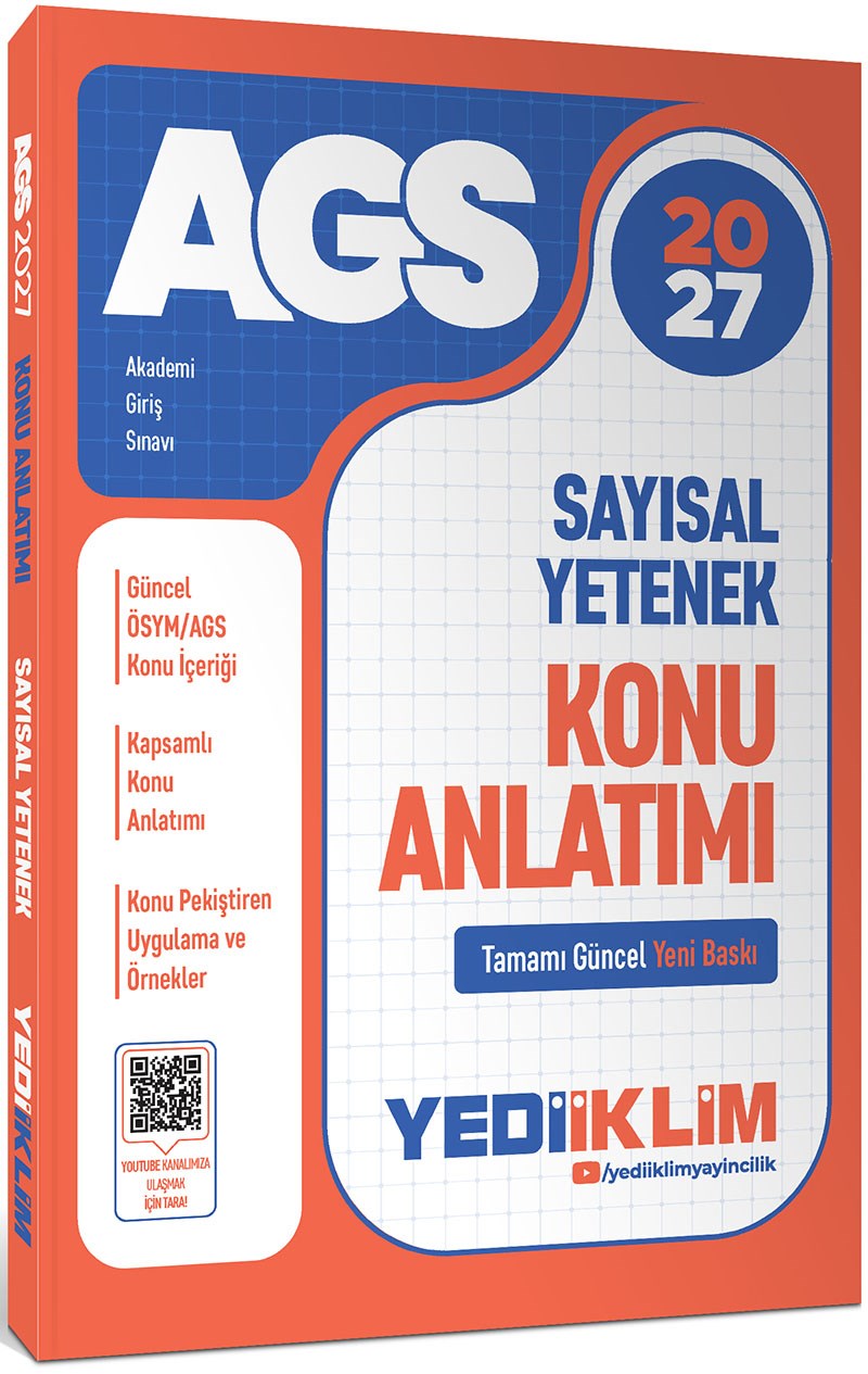 Yediiklim Yayınları 2027 MEB AGS Sayısal Yetenek Konu Anlatımı