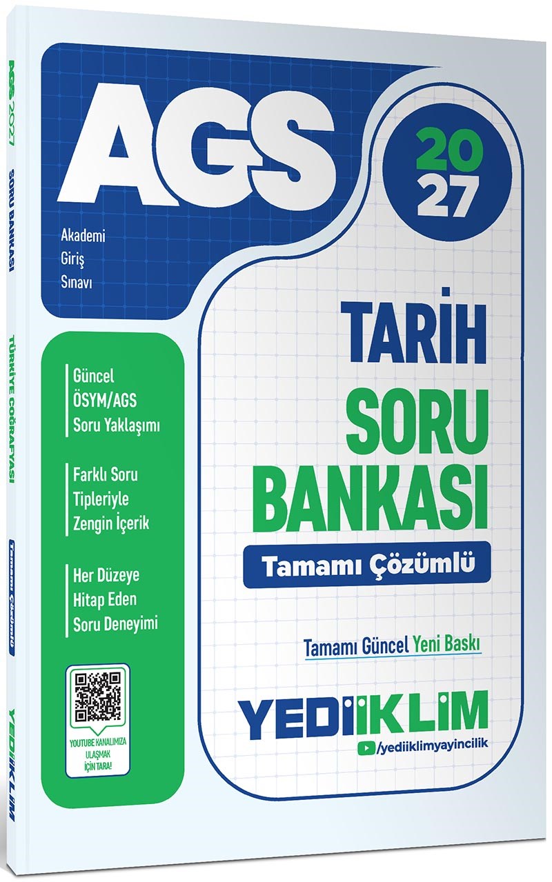 Yediiklim Yayınları 2027 MEB AGS Tarih Tamamı Çözümlü Soru Bankası