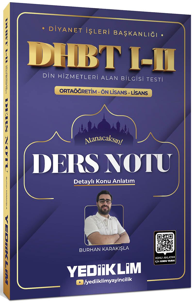 Yediiklim Yayınları Diyanet İşleri Başkanlığı DHBT I-II Ortaöğretim Ön Lisans Lisans Ders Notu