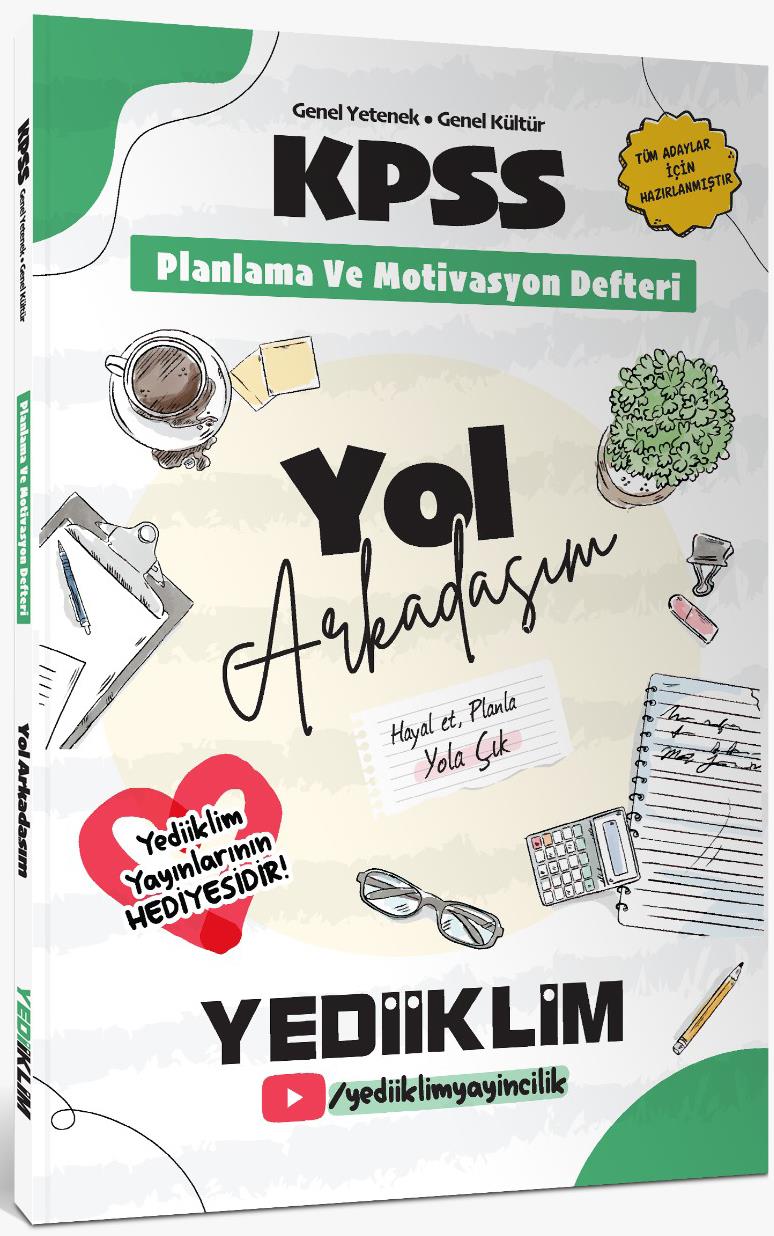 Yediiklim Yayınları HEDİYE KPSS GK-GY Yol Arkadaşım Planlama ve Motivasyon Defteri