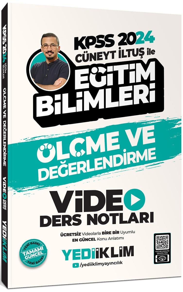 Yediiklim Yayınları Kpss 2024 Cüneyt İltuş ile Ölçme Ve Değerlendirme Video Ders Notları