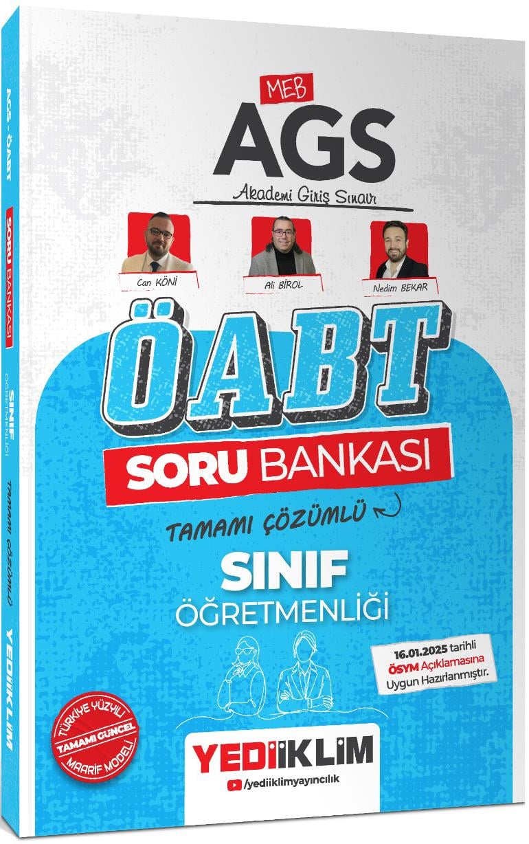 Yediiklim Yayınları MEB AGS ÖABT Sınıf Öğretmenliği Soru Bankası