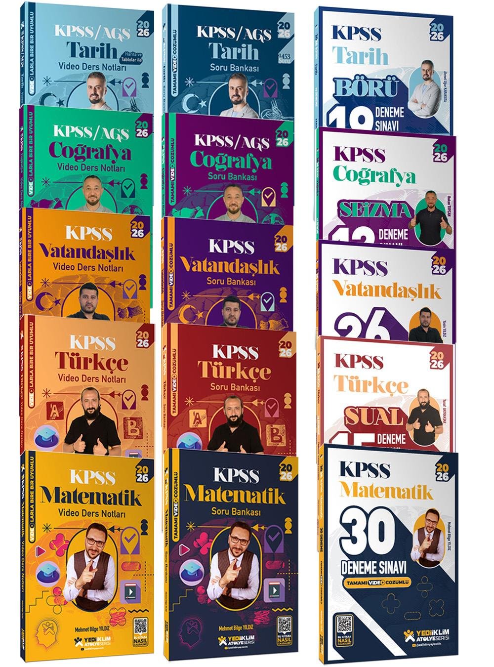 Yediklim 2026 KPSS En Çok Tercih Edilen Atölye Serisi GYGK Full Set 15 Kitap