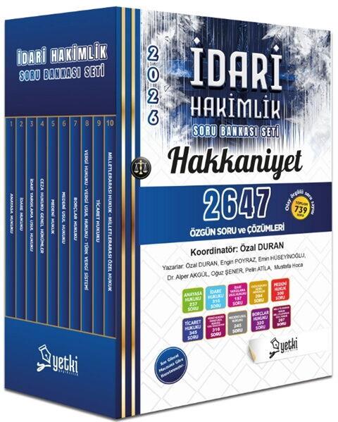 Yetki Yayınları 2026 İdari Hakimlik Hakkaniyet Soru Bankası Seti