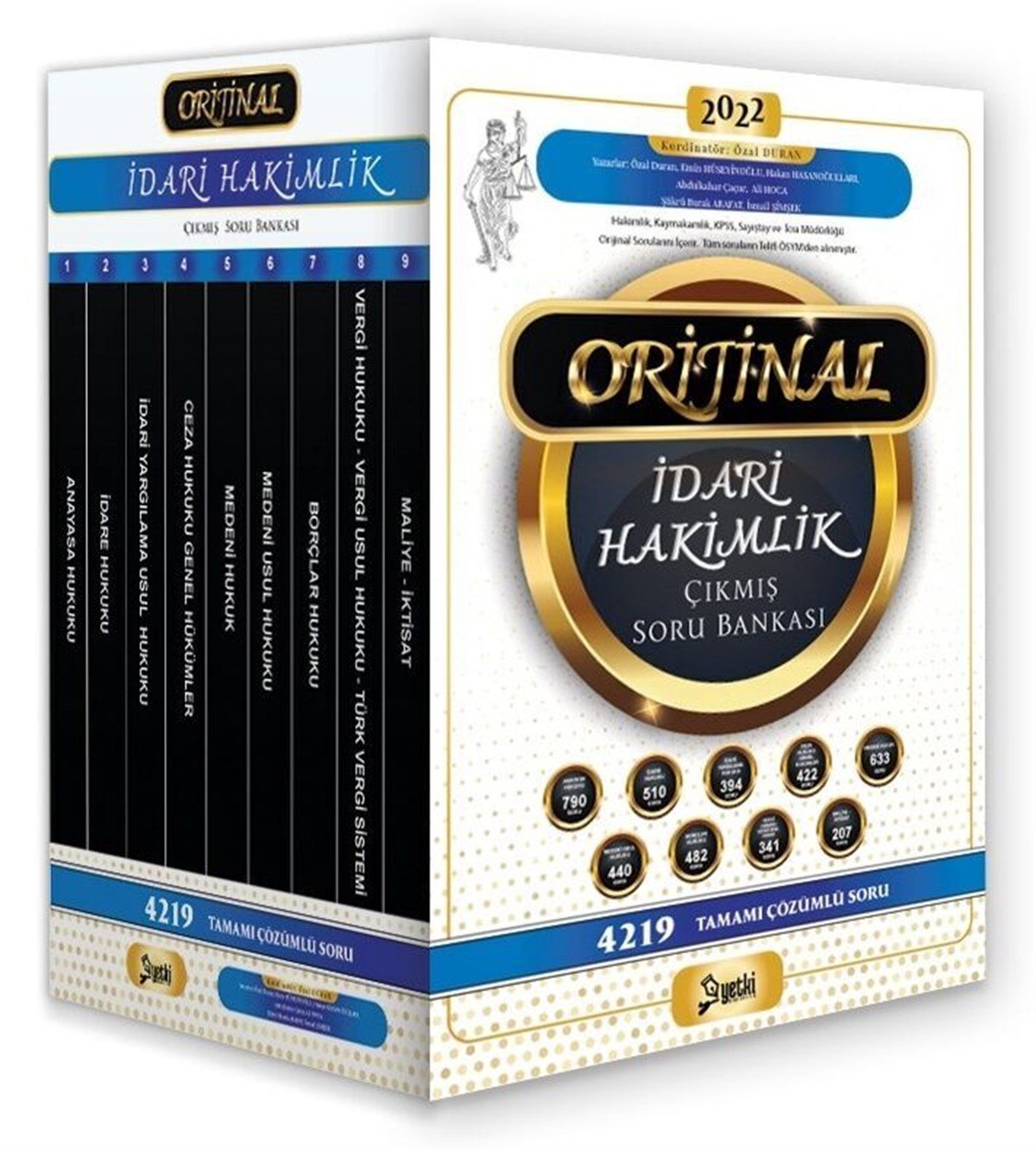 Yetki Yayınları İdari Hakimlik Orijinal Çıkmış Soru Bankası Seti