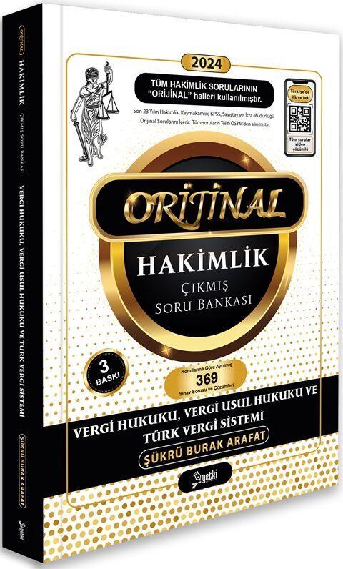 Yetki Yayınları Orijinal Vergi Hukuku Vergi Usul Hukuku ve Türk Vergi Sistemi Hakimlik Çıkmış Soru Bankası
