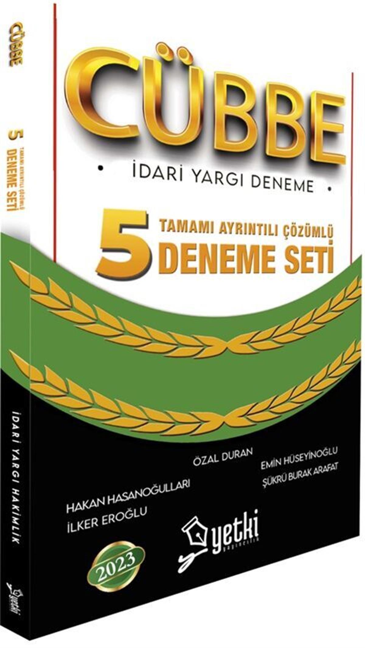 Yetki Yayınları 2023 İdari Hakimlik CÜBBE 5 Deneme Çözümlü