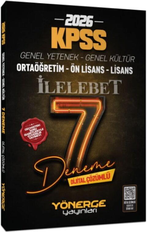 Yönerge Yayınları 2026 KPSS Genel Yetenek Genel Kültür İlelebet 7 Deneme