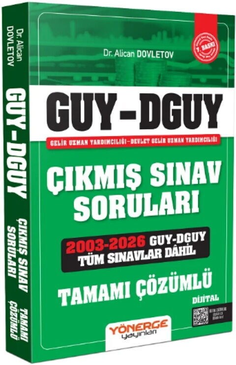 Yönerge Yayınları GUY DGUY Gelir Uzman Yardımcılığı Çıkmış Sınav Soruları