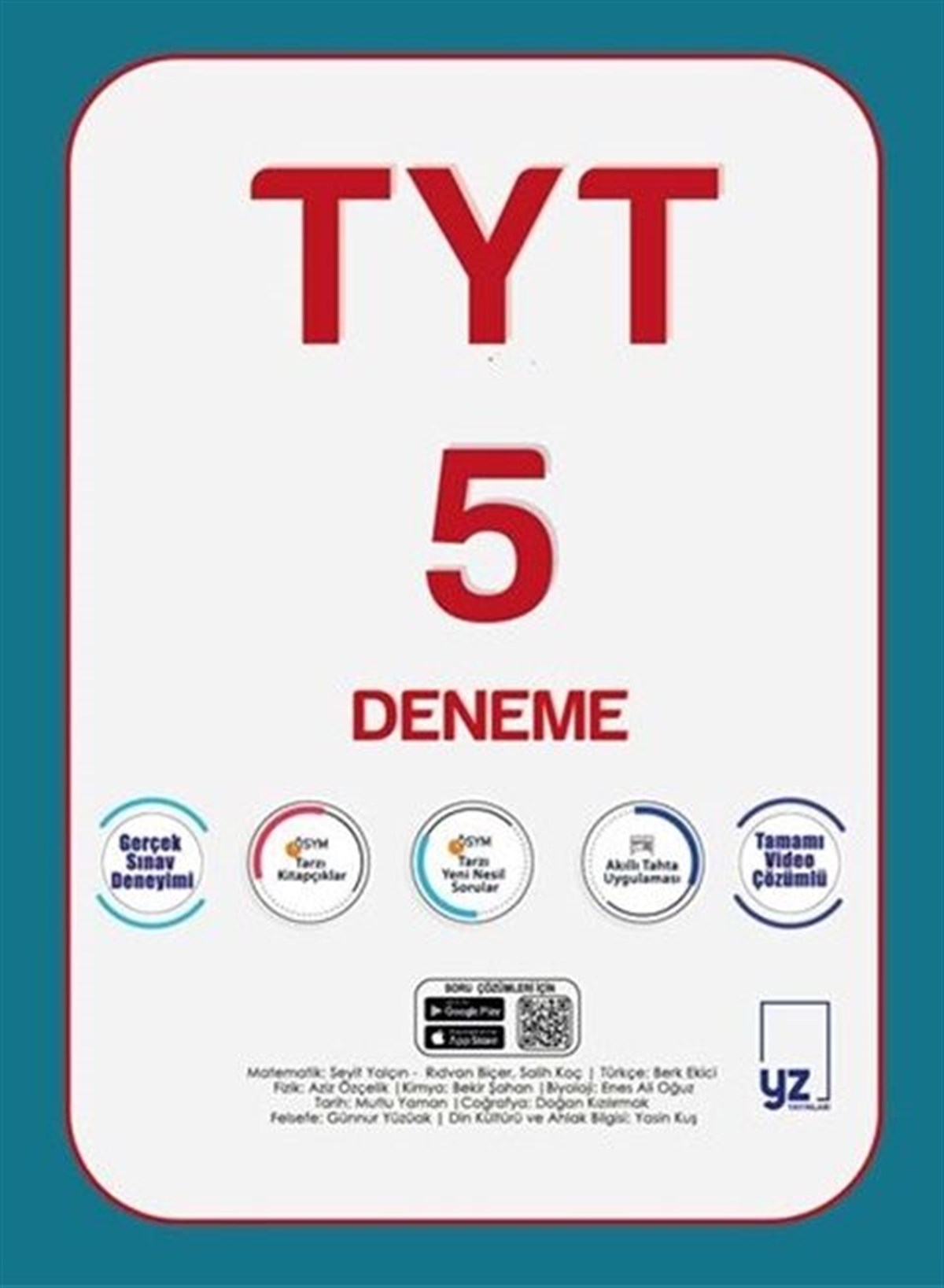 YZ Yayınları TYT 5 Deneme Sınavı