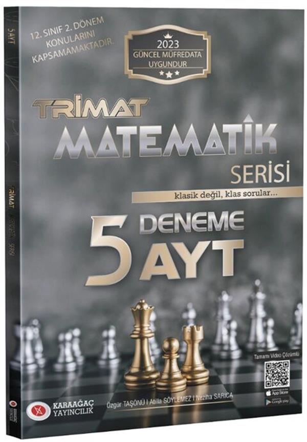 Karaağaç Yayınları 2023 AYT Matematik Trimat Serisi 5 Deneme