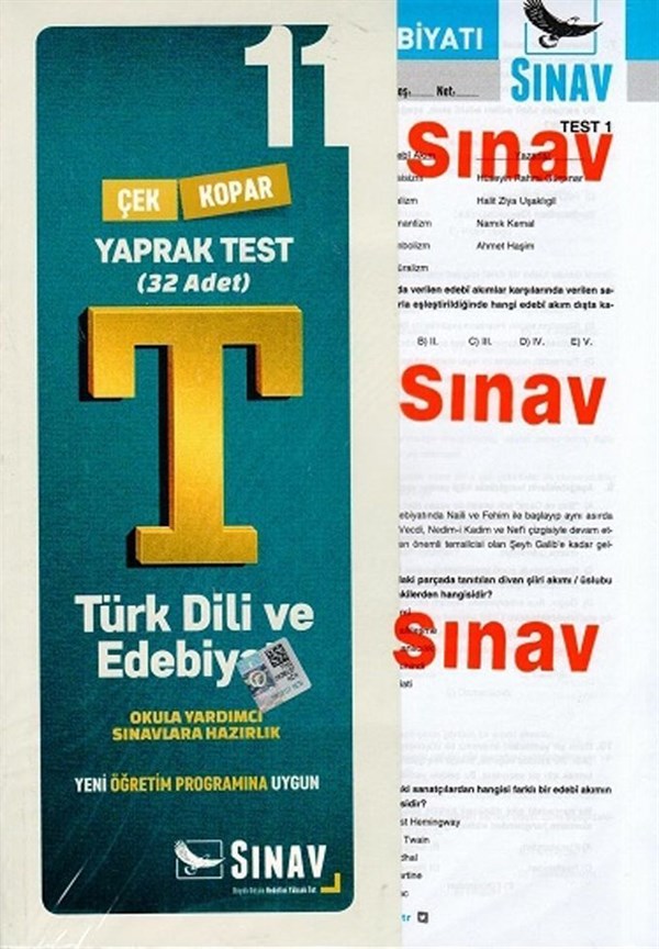 Sınav Yayınları 11. Sınıf Türk Dili ve Edebiyatı Çek Kopar Yaprak Test