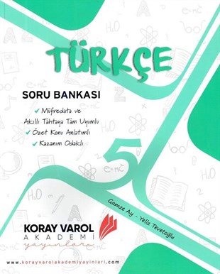 Koray Varol Akademi 5. Sınıf Türkçe Soru Bankası