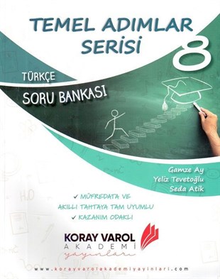 Koray Varol Akademi 8. Sınıf Türkçe Temel Adımlar Serisi Soru Bankası
