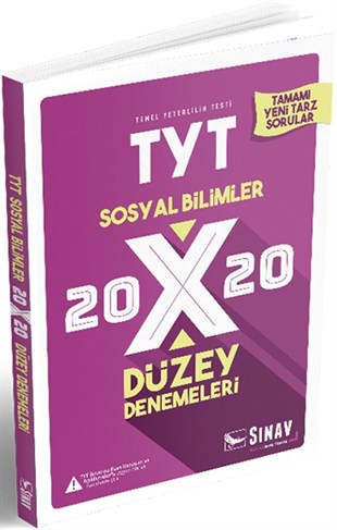 Sınav Yayınları TYT Sosyal Bilimler 20x20 Düzey Denemeleri
