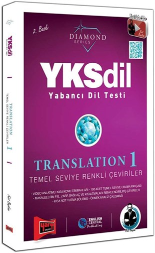 Yargı Yayınları YKSDİL Yabancı Dil Testi Translation 1 Temel Seviye Renkli Çeviriler