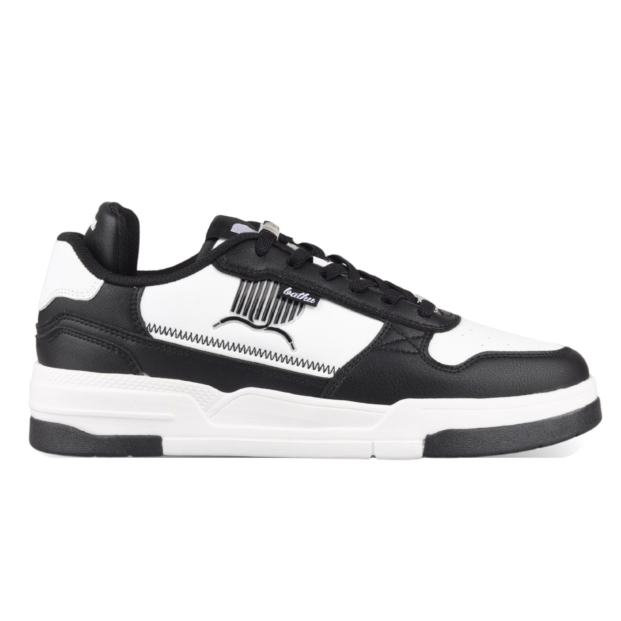 Bathu Journey Erkek Deri Sneaker - SIYAH BEYAZ