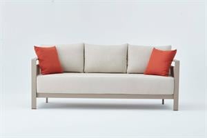 Venedik Bahçe Balkon Üçlü Koltuk - Kum Rengi Oturma Grupları  Erinöz