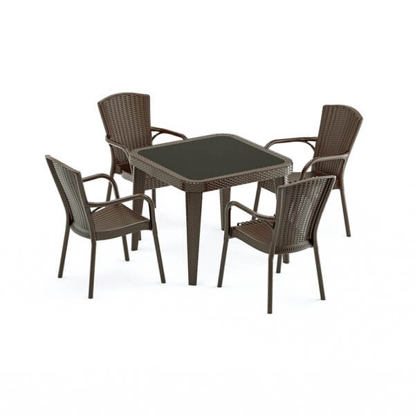 Osaka Masa +4 Adet Royal Koltuk Rattan Set I Erinoz.com