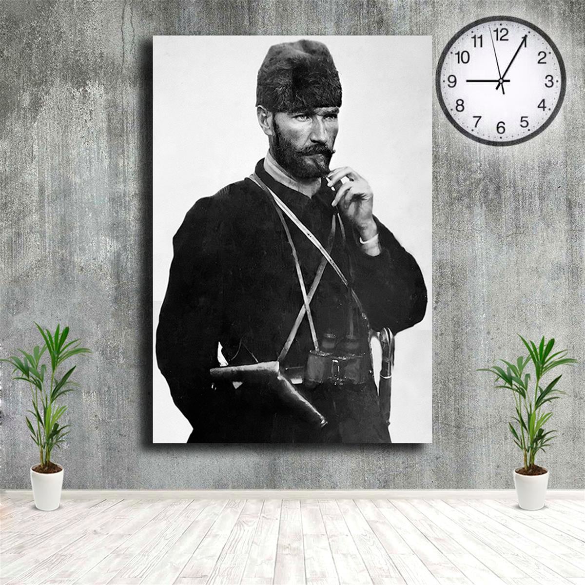 Atatürk Trablusgarp Siyah Beyaz Kanvas TabloAtatürk Trablusgarp Siyah Beyaz Kanvas TabloKanvas Atatürk Tabloları