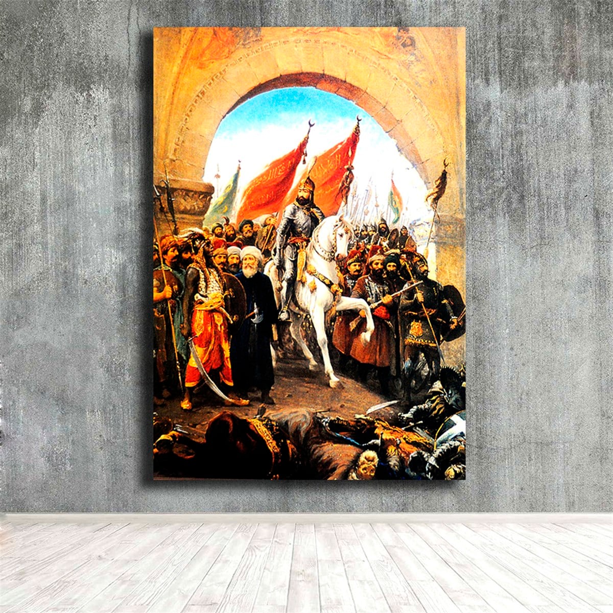 Fatih Sultan Mehmet | Fatih'in İstanbul'a Girişi Kanvas TabloFatihin İstanbula Girişi Kanvas TabloKanvas Osmanlı Tabloları