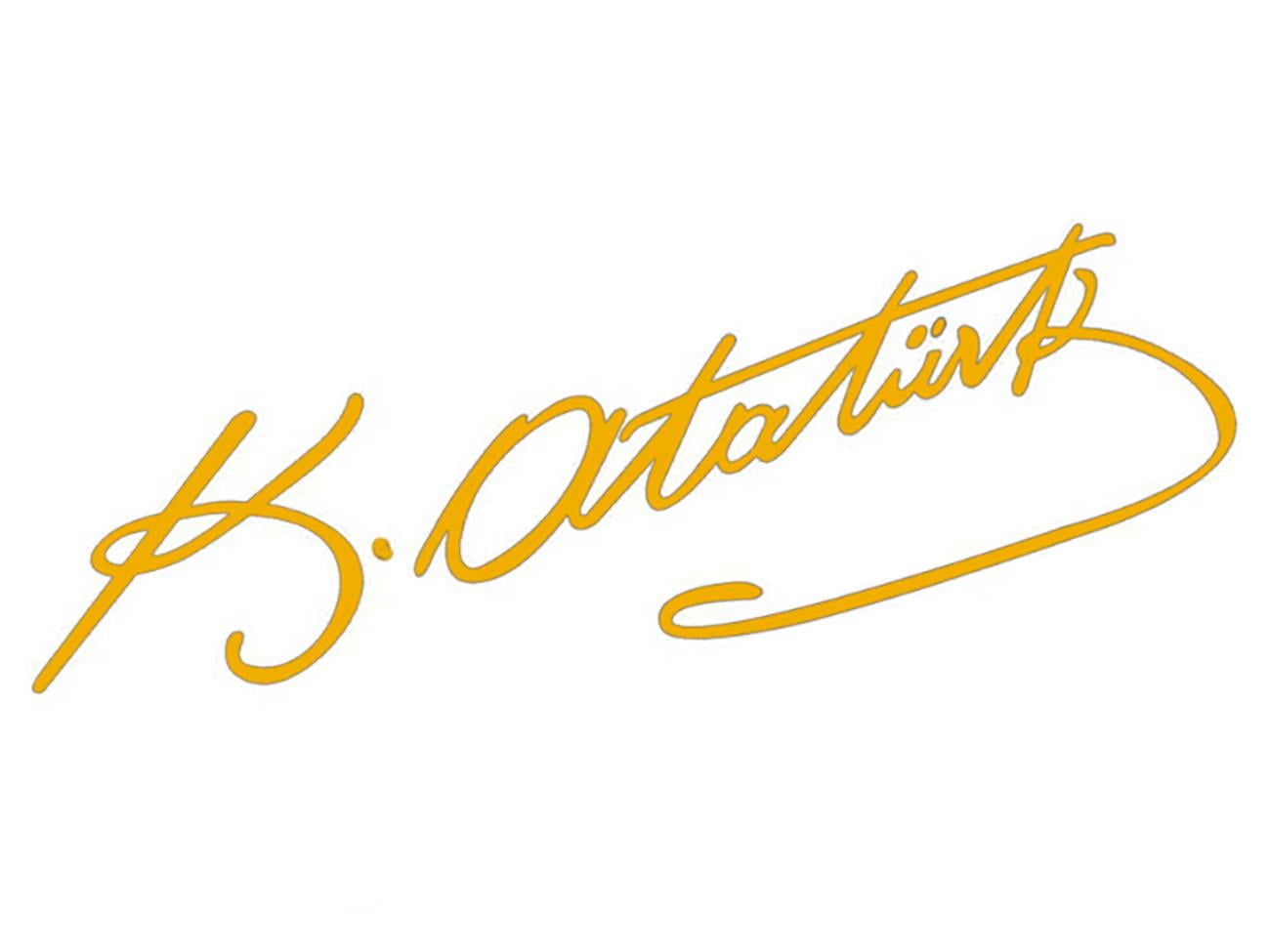 Gold Atatürk İmzası Sticker 30 cmGold Atatürk İmzası Sticker 30 cmKanvas Atatürk Tabloları
