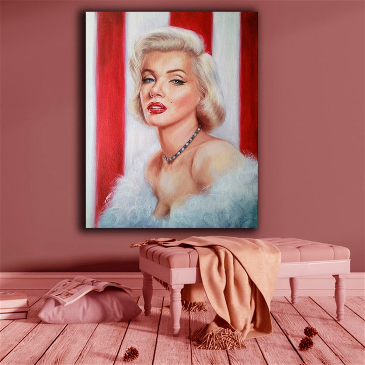 İnci Kolyeli Marilyn Monroe Kanvas Tablo İnci Kolyeli Marilyn Monroe Kanvas Tablo | Ünlü İnsanlar Ünlüler Kanvas Tablo KARAHAN ÇERÇEVE ve KANVAS TABLO