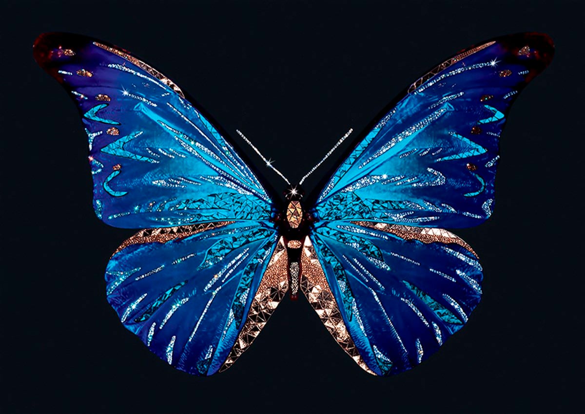 Kanvas Baskı Mavi Kelebekli Tablo