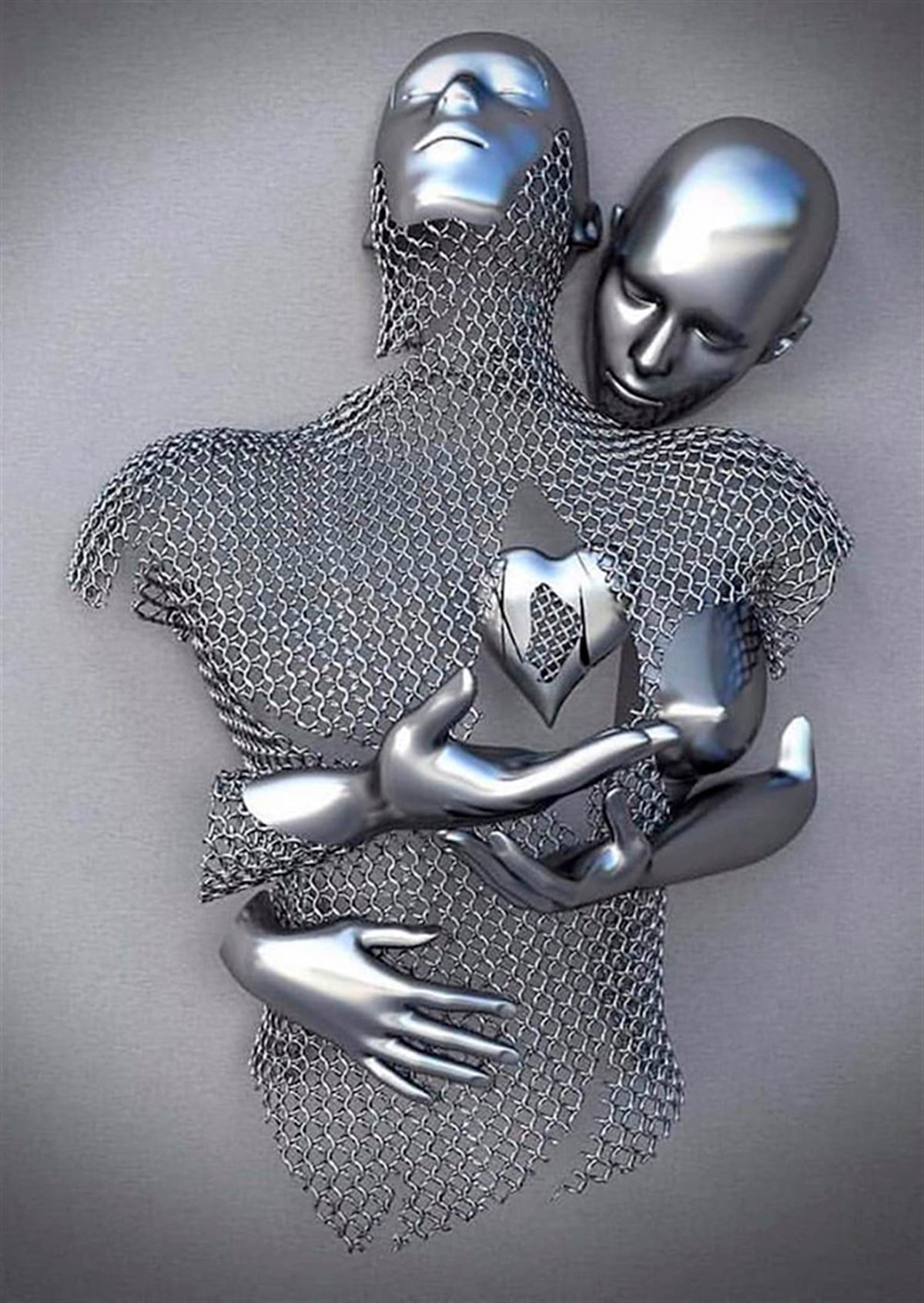 Kanvas Tablo Dikey 3D Metal Kalpli Çift Kanvas Tablo Dikey 3D Metal Kalpli Çift | Modern Çerçeveli Tablolar Kanvas Kadın Tabloları KARAHAN ÇERÇEVE ve KANVAS TABLO