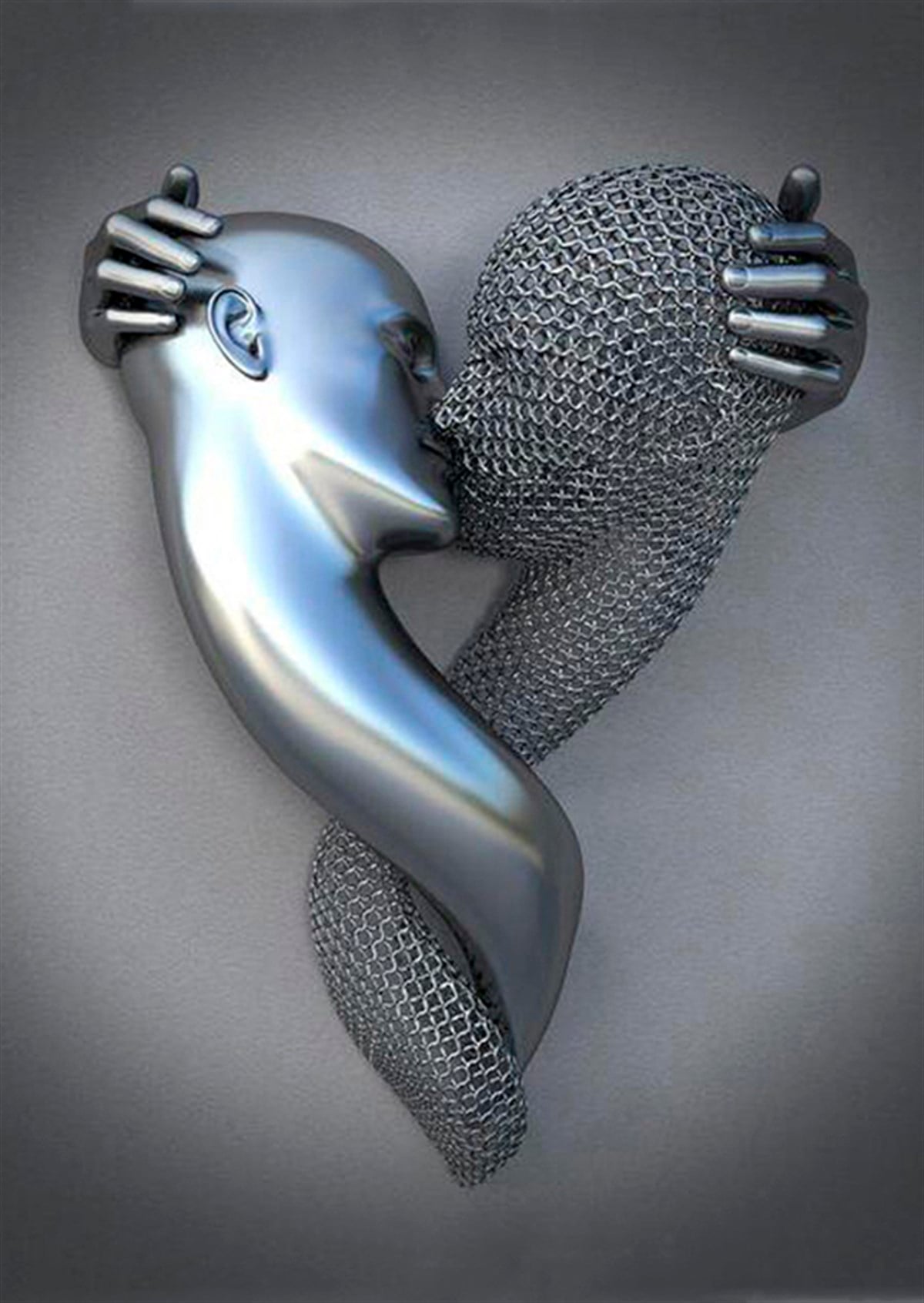 Kanvas Tablo Dikey 3D Metal Öpüşen Çift Kanvas Tablo Dikey 3D Metal Öpüşen Çift | Modern Çerçeveli Tablolar Kanvas Kadın Tabloları KARAHAN ÇERÇEVE ve KANVAS TABLO