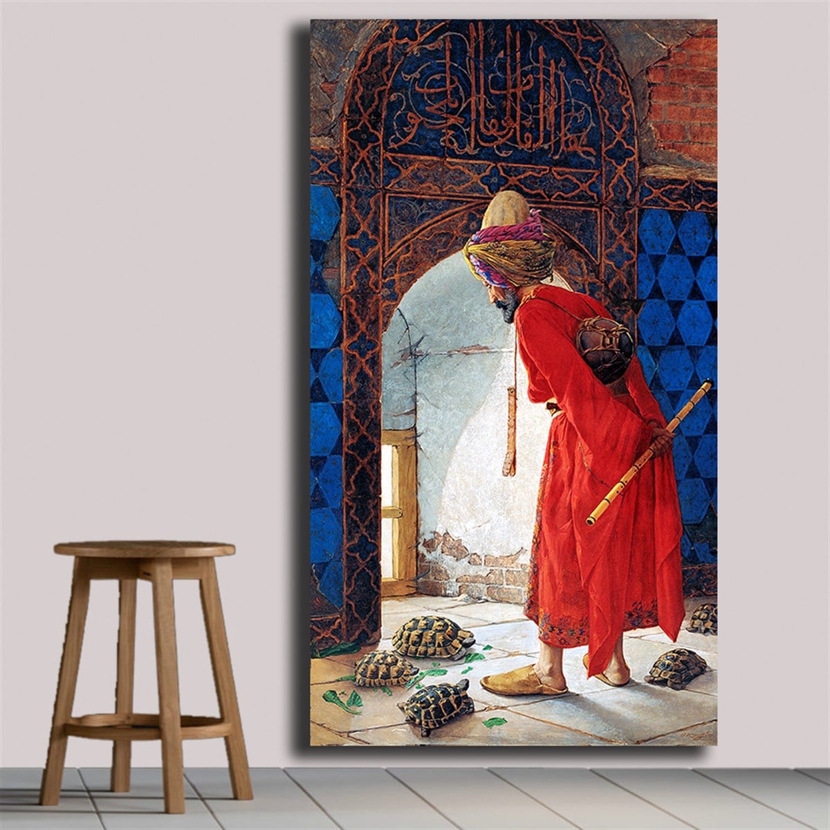 Kaplumbağa Terbiyecisi Kanvas Tablo | Osman Hamdi BeyKaplumbağa Terbiyecisi Kanvas TabloKanvas Osmanlı Tabloları