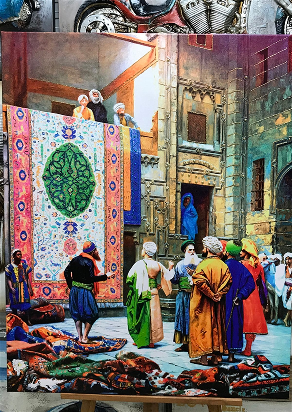 Simli Kanvas Tablo Halı Tüccarları