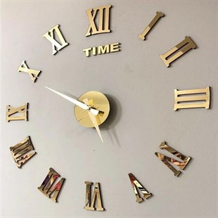 Altın Pleksi Duvar Saati Roma RakamlıAltın Pleksi Duvar Saati Roma RakamlıPleksi Saatler