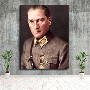 Asker Üniformalı M. K. Atatürk Tablosu Asker Üniformalı M. K. Atatürk Tablosu | Çerçeveli Atatürk Tabloları Kanvas ATATÜRK Tabloları KARAHAN ÇERÇEVE ve KANVAS TABLO