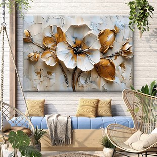 Beyaz ve Gold Yapraklı Çiçek Kanvas Tablo - tablocumuz.com. Kanvas tabloları kategorisinde yer alan bu ürün, evinize şıklık katacak. Tüm ürünlerde geçerli olan bu tabloyu hemen inceleyin!Beyaz ve Gold Yapraklı Çiçek Kanvas TabloKanvas Çiçek Tabloları