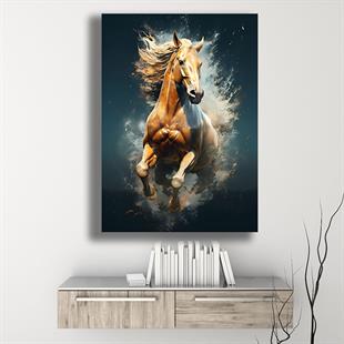 Modern Koşan Kahve At Kanvas TabloModern Koşan Kahve At Kanvas TabloKanvas Hayvan Tabloları