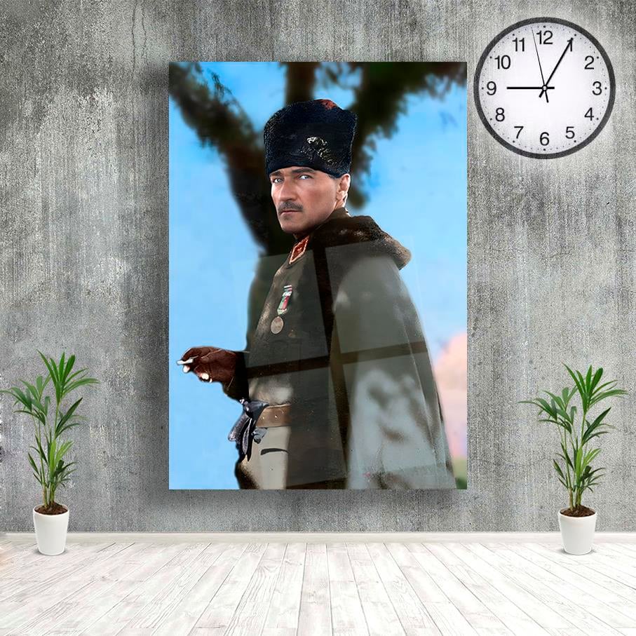 Cam Tablo Kürk Montlu AtatürkCam Tablo Kürk Montlu AtatürkCam Atatürk Tabloları