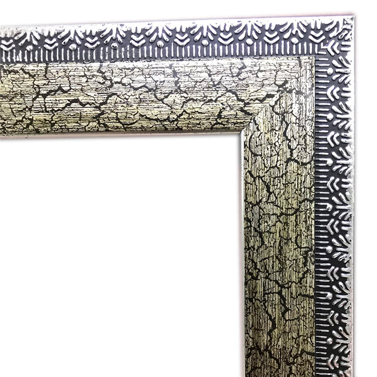 Puzzle Çerçevesi Eskitme Gümüş | 48 x 68 Çerçeve