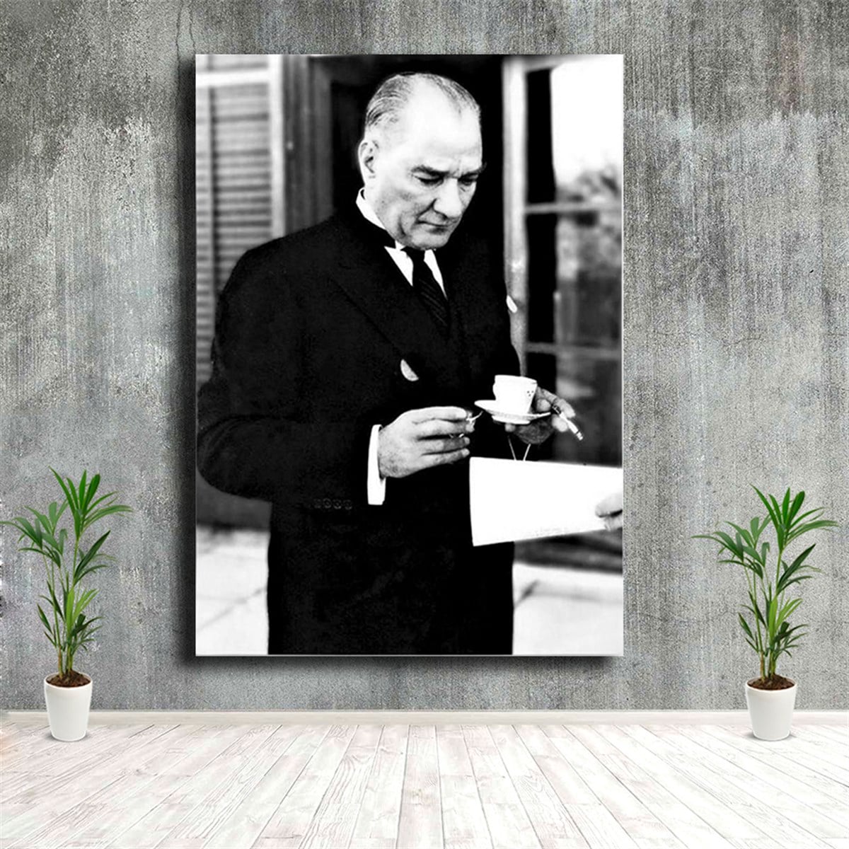 Kahve ve Sigara İçen M. K. ATATÜRK Tablosu Kahve ve Sigara İçen M. K. ATATÜRK Tablosu | Çerçeveli Atatürk Tabloları Kanvas ATATÜRK Tabloları KARAHAN ÇERÇEVE ve KANVAS TABLO