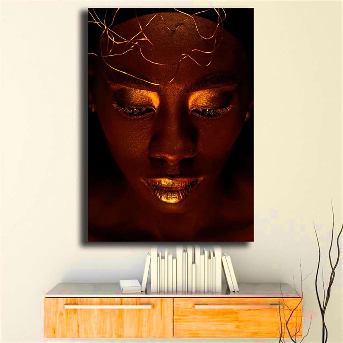 Kanvas Tablo Gözleri Boyalı Afrikalı Kadın | Çerçeveli Tablo SetleriKanvas Tablo Gözleri Boyalı Afrikalı KadınKanvas Afrikalı Tabloları