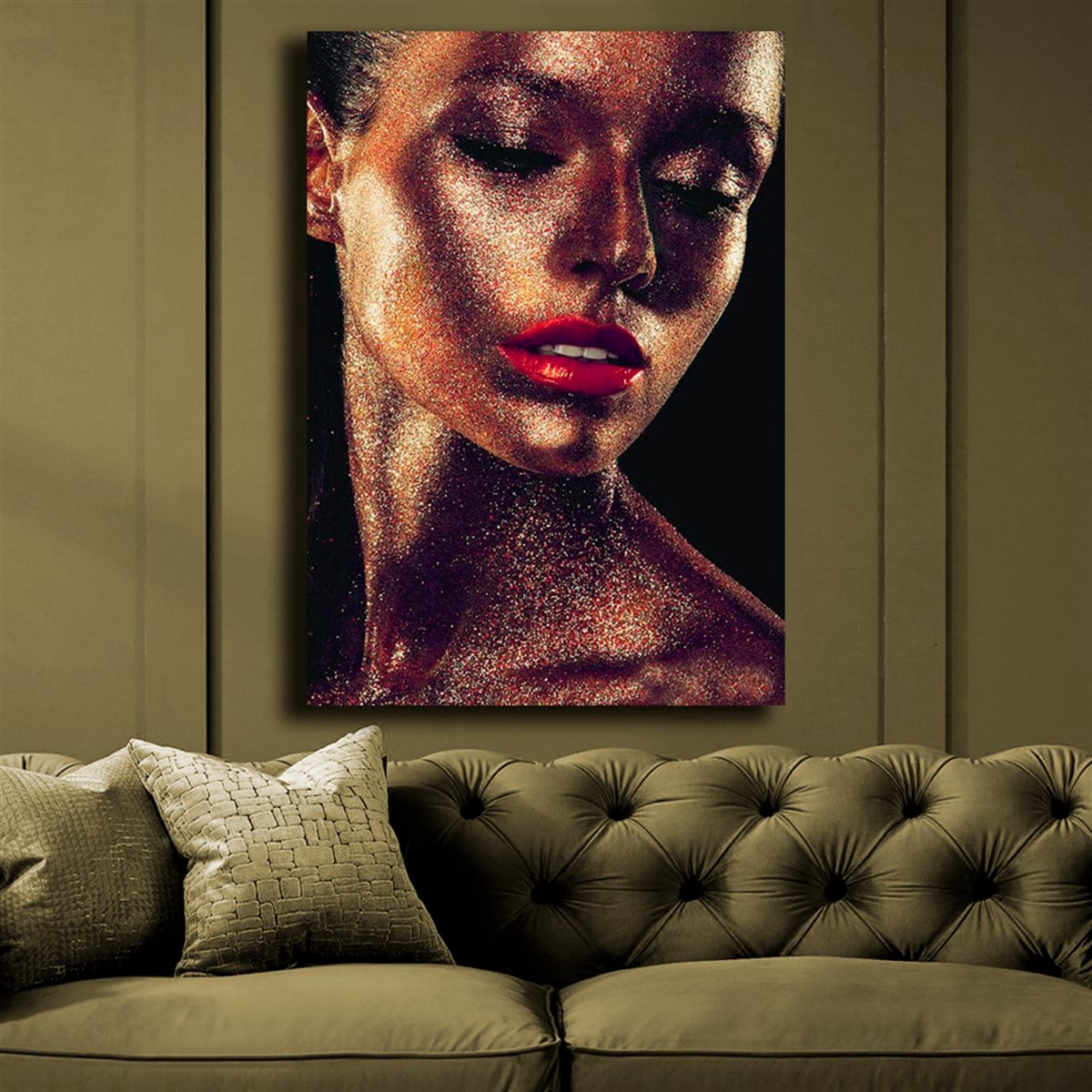 Kanvas Tablo Simli Afrikalı Kadın | Çerçeveli Tablo SetleriKanvas Tablo Simli Afrikalı KadınKanvas Afrikalı Tabloları