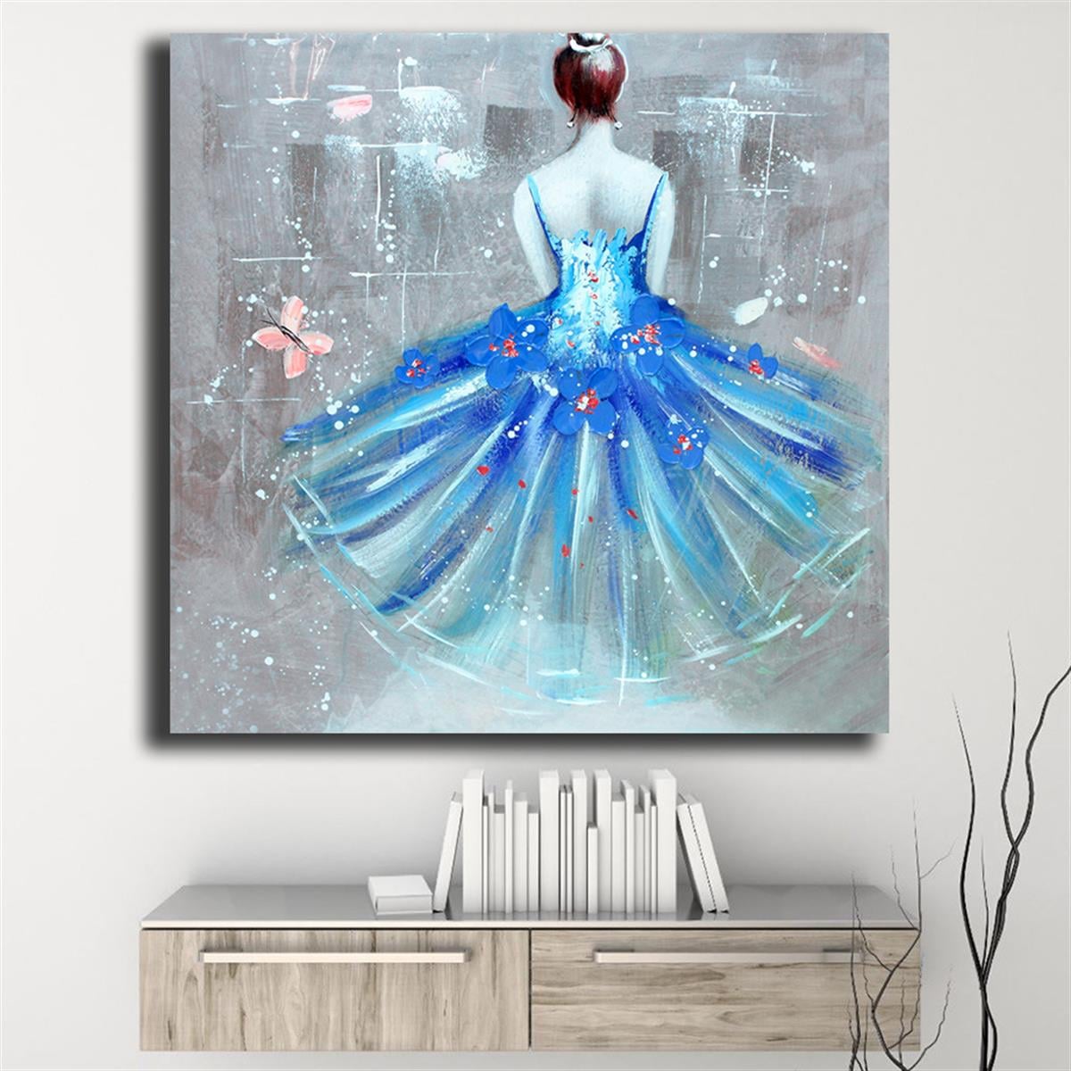 Mavi Elbiseli Çiçekli Kadın Kanvas TabloMavi Elbiseli Çiçekli Kadın Kanvas TabloKanvas Kadın Tabloları
