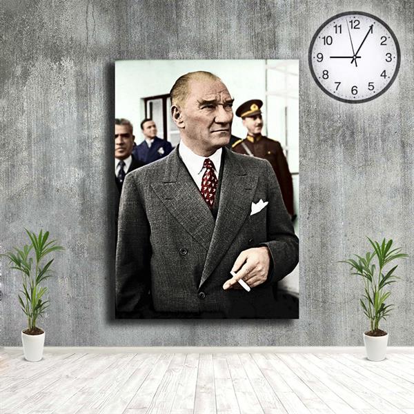 Sarı Saçlı Gri Ceketli Atatürk Kanvas TabloSarı Saçlı Gri Ceketli Atatürk Kanvas TabloKanvas Atatürk Tabloları