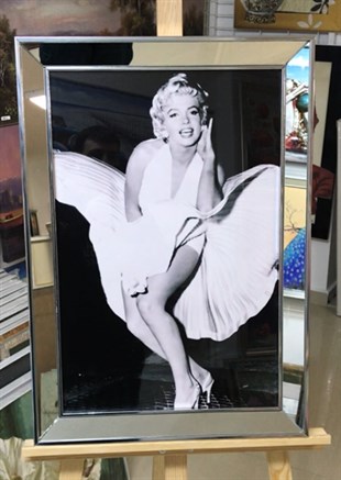 Ayna Çerçeveli Kanvas Tablo Marilyn Monroe