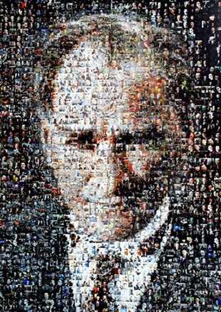 Puzzle Görünümlü Mustafa Kemal Atatürk Kanvas Tablo
