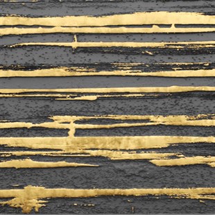 Soyut Kanvas Tablo Siyah Altın Damar Kare