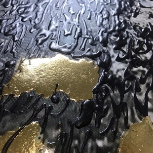 Varark Kabartmalı Gold Siyah Soyut Kanvas Tablo Varark Kabartmalı Gold Siyah Soyut Kanvas Tablo | Modern Tablolar Dokulu Soyut Tablolar KARAHAN ÇERÇEVE ve KANVAS TABLO