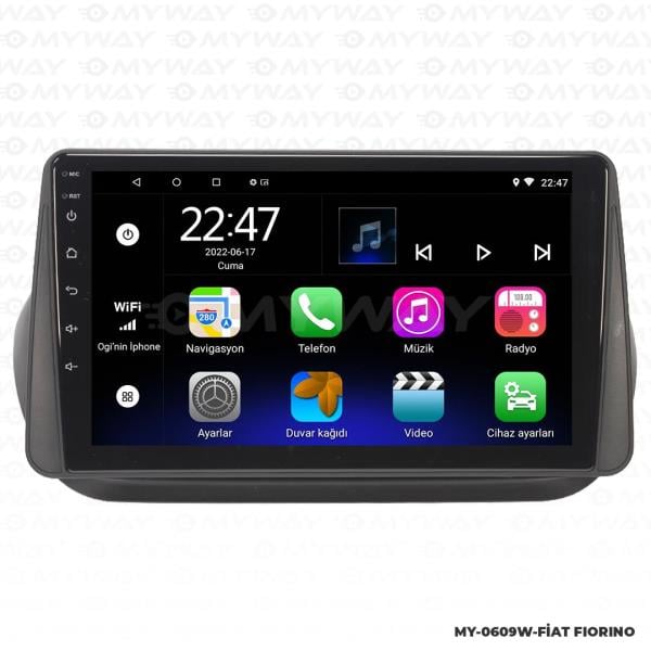 Audio StationFiat  Fiorino Android Navigasyon ve Multimedya Sistemi 9 inç Double Teyp 2013-2020