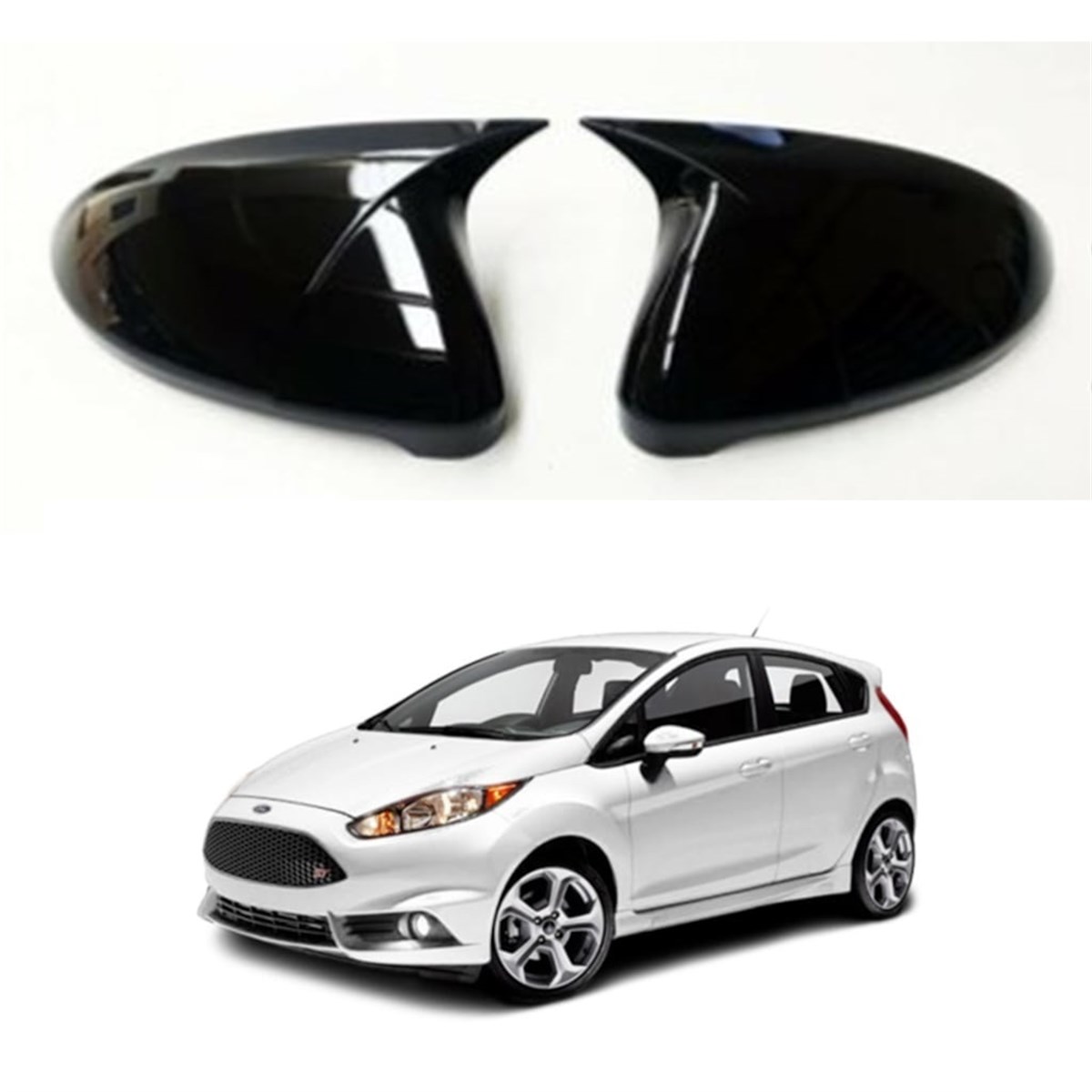 Ford Fiesta Batman Ayna Kapağı Pianoblack 2009-2017