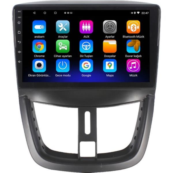 Audio StationPeugeot 207 9 inç Android Navigasyon ve Multimedya Sistemi 2006-2012